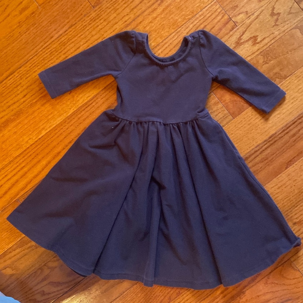 Lorraine & Co Twirly Plum Dress with POCKETS